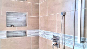 Custom Tile Shower with Multiple Heads